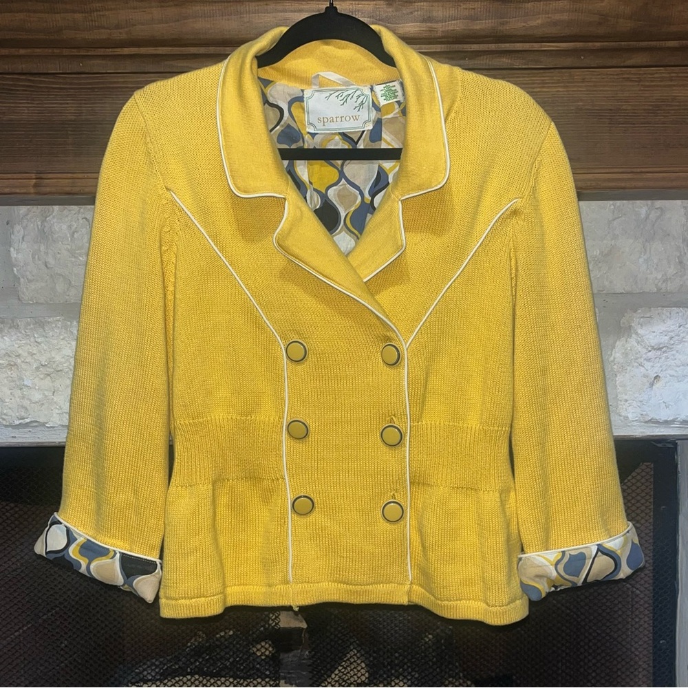 Sparrow Anthropologie Retro Mod Knit Sweater Large